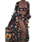 Split Joint High Waist Three-Piece Bikini Set
